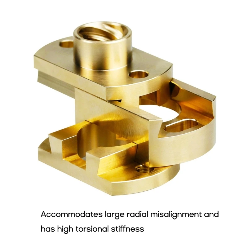 

Square Brass Upgraded Coupler T8 Z-axis Screw Hot Bed Oldham Coupling for CR10 S4S5/Ender3 Pro V2 3D Printers Part