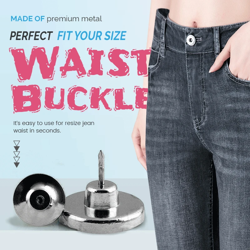 

5Set Perfect Fit Your Size Adjustable Waist Buckle Detachable Jeans Pin Buttons Nail Sewing-free Retro Metal Buckles