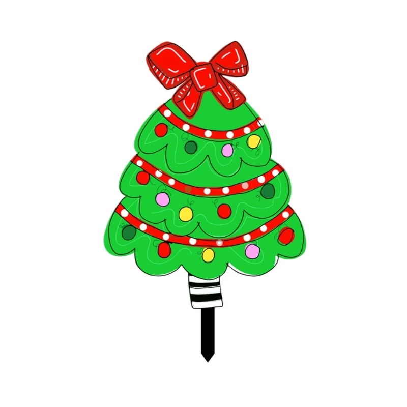 

Acrylic Christmas Tree Yard Signs Garden Stakes Lawn Signs Pathway Walkway Decor
