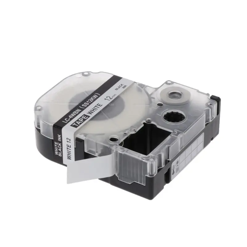 Лента для печати этикеток 12 см принтеров SS12KW LC-4WBN9 LW-300 LW-400 LW-600P черный на белом