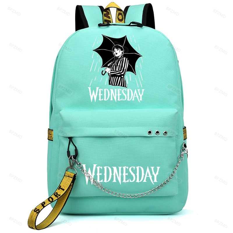 Wednesday Addams Backpack Girls School Bag Anti Theft USB Charge Women Backpack School Bags Teenage Travel Bag