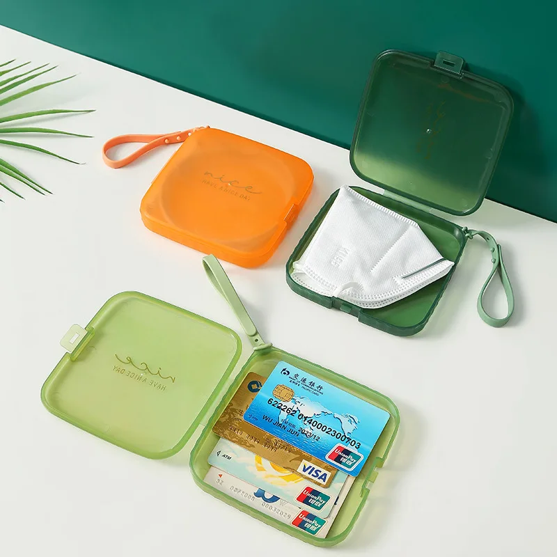

Desktop Storage Box Portable Mask Storage Box Holder Dust-Proof Moisture-Proof Student Mask Storage Case Travel Cover Container