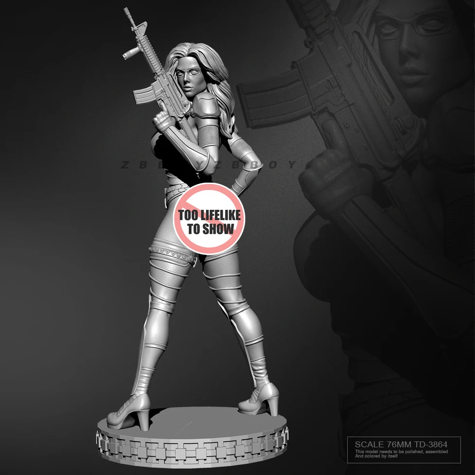 

76MM Resin model kits DIY figure colorless and self-assembled TD-3864