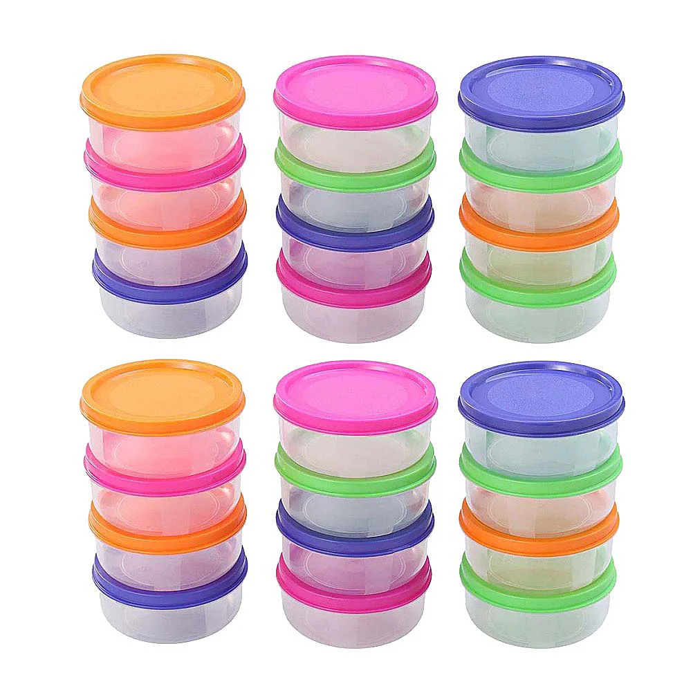 

Containers Storage Freezer Cups Box Deli Container Salad Lids Sauce Baby Dressing Mini Reusable Microwavable Round Prep