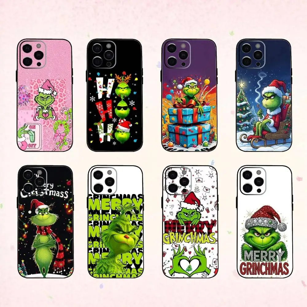 Фото C-Рождественский чехол для телефона G-Green M-Monsters, мягкий силиконовый чехол для iPhone 17, 16, 15, 14, 13, 12, 11 X XR Plus Pro Max Plus №1