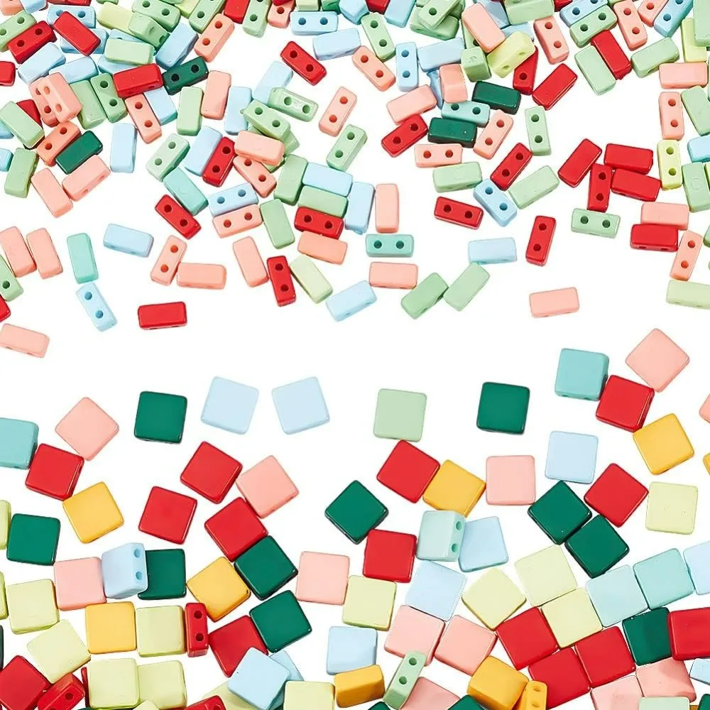 600 шт. бусины Tila с 2 отверстиями в форме полутилы 8 5x8 5 мм/8 5x4 мм акриловые