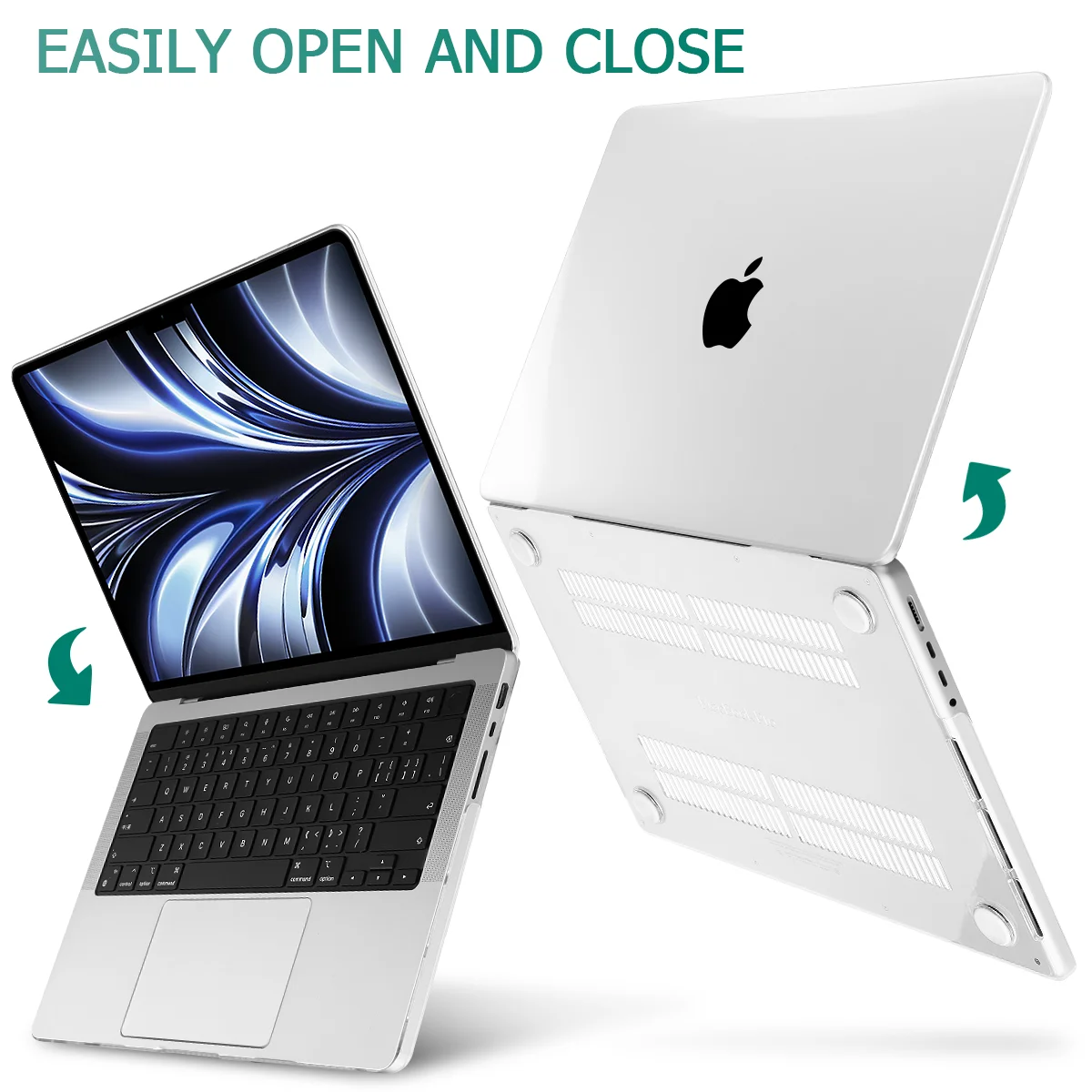 Чехол Crystal Clear Hard Shell для MacBook 2024 M4 Pro 14 16 M3 Air 13 15 A3113 A2941 A2681 M2 M1 A2337 A2338