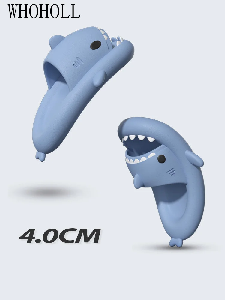 Indoor Household Home Shark Slippers Female 2022 Summer Man Women Couples Soft Cartoon Funny Bottom Anti-skid Flip Flops Sandals
