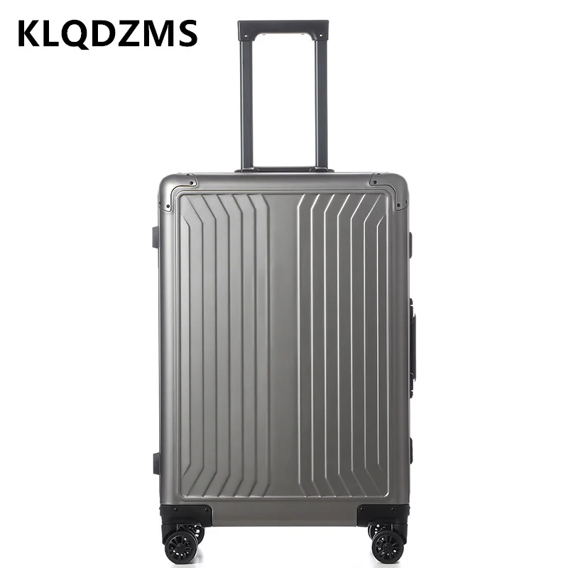 KLQDZMS 20''24''28 Inch High-quality All-aluminum Magnesium Alloy Trolley Suitcase Universal Hand Luggage Rolling Boarding Box
