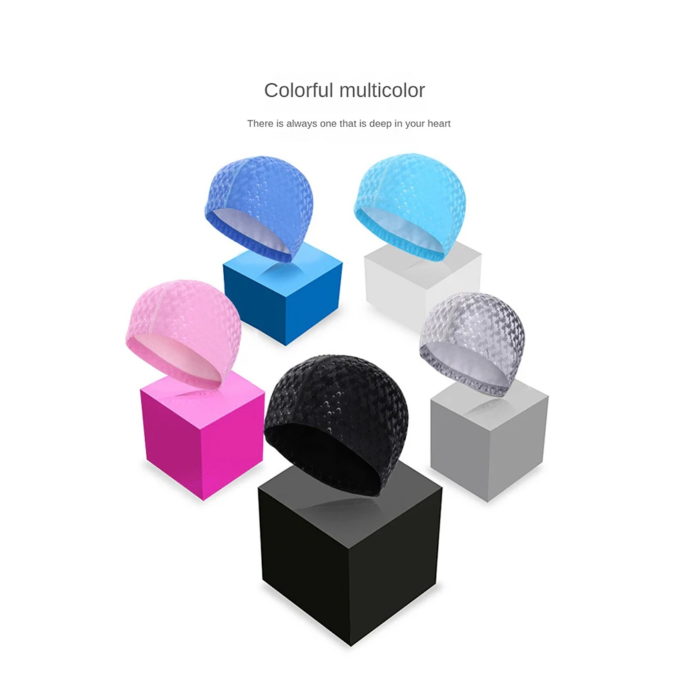 

High Quality Swimming Cap Adult Unisex Long Hair Available Ear Protector Comfortable Head Free Hot Spring Swimming Cap Ultrathin