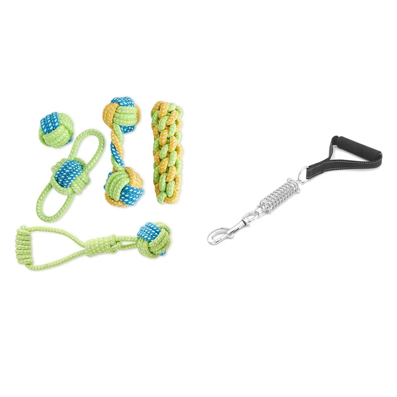

HOT Traffic Handler - Short Dog Leash With Traffic Handle & Small Dog Puppy Rope Chew Toys Teething Clean