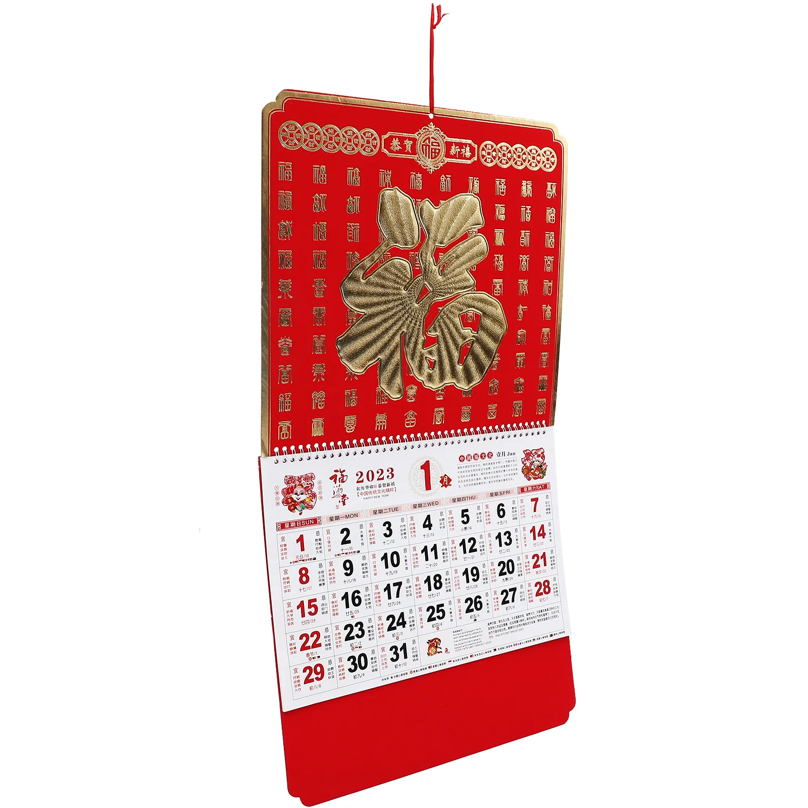 

Calendar Wall Chinese Year Monthly Desk Lunar Planner Desktop Planningtable Coil Spiral Countertop Stand Rabbit Theup Poster