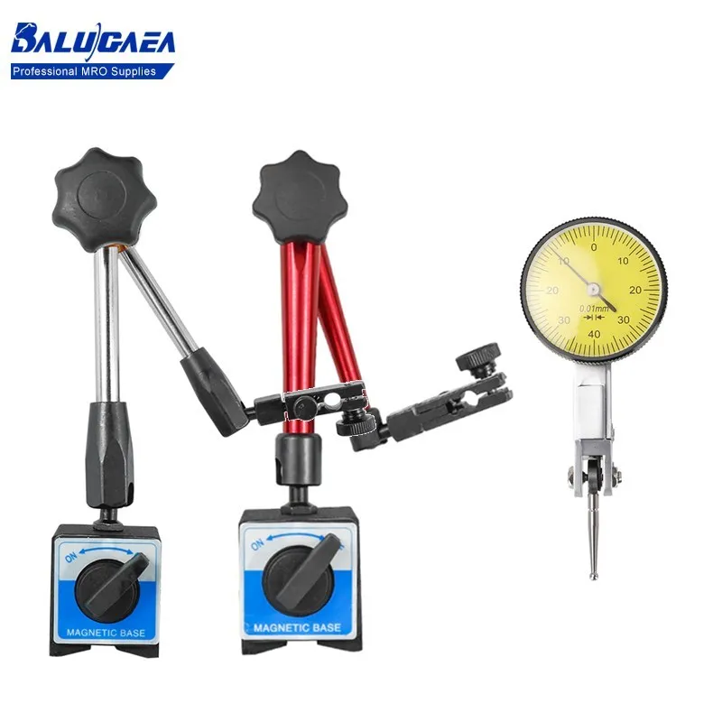 Leverage Dial Indicator Magnetic Base Holder 0.01mm Dial Gauge Magnetic Base Holder Measure Gauge Instruments Tool