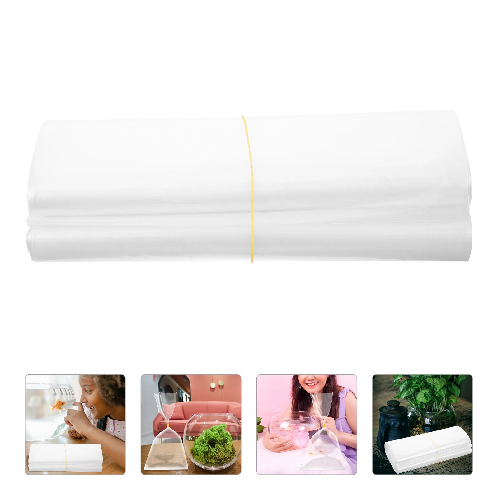 

50 Pcs Clear Packaging Bags Ornamental Fish Packing Storage Apparel Shipping Live Container