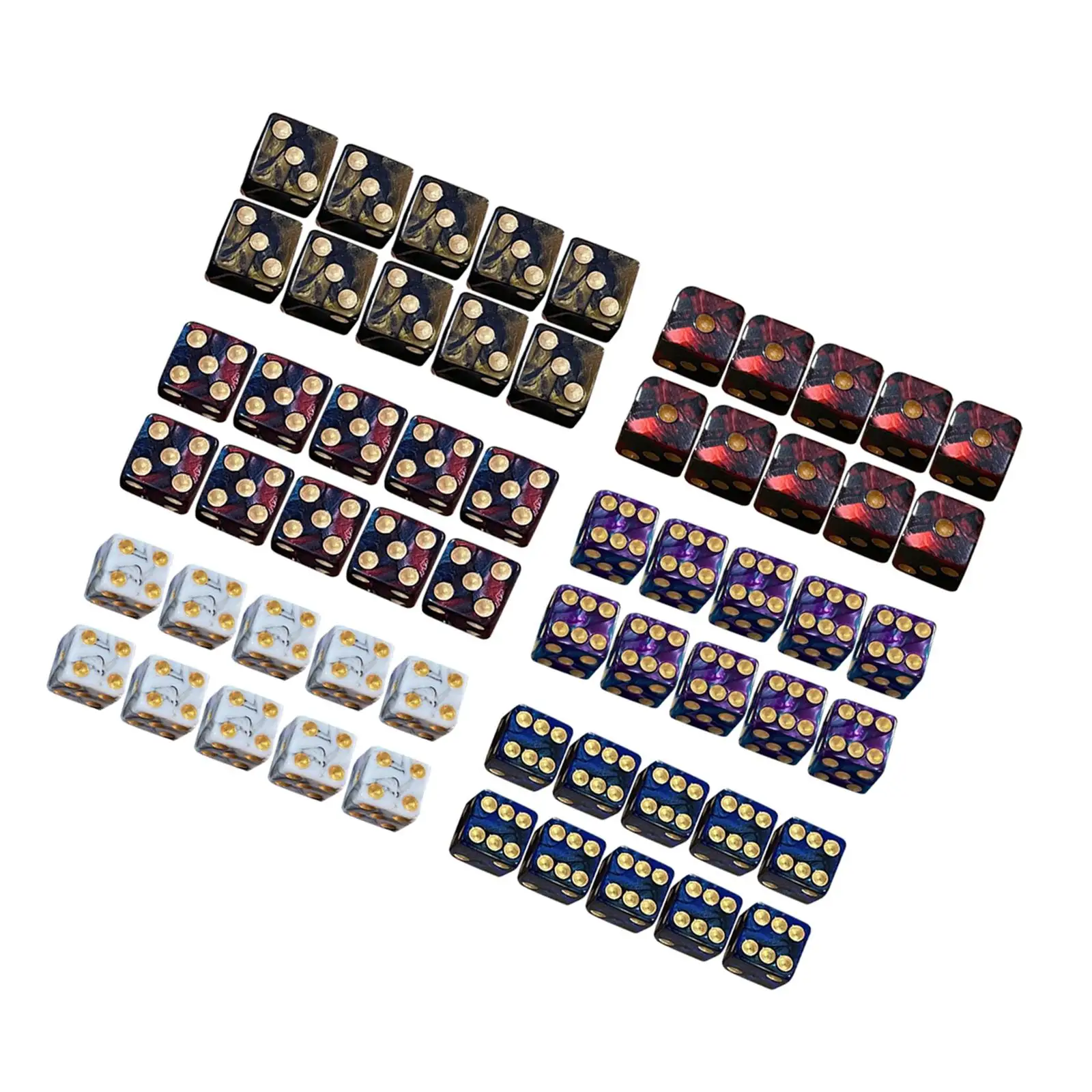 

10pcs Creative D4 Dices 4 Sided Game Dice for TRPG Role Play Toys Black