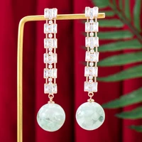 kellybola new shiny cz opal ball pendant earrings for women bridal wedding girl daily surper jewelry high quality hot romantic