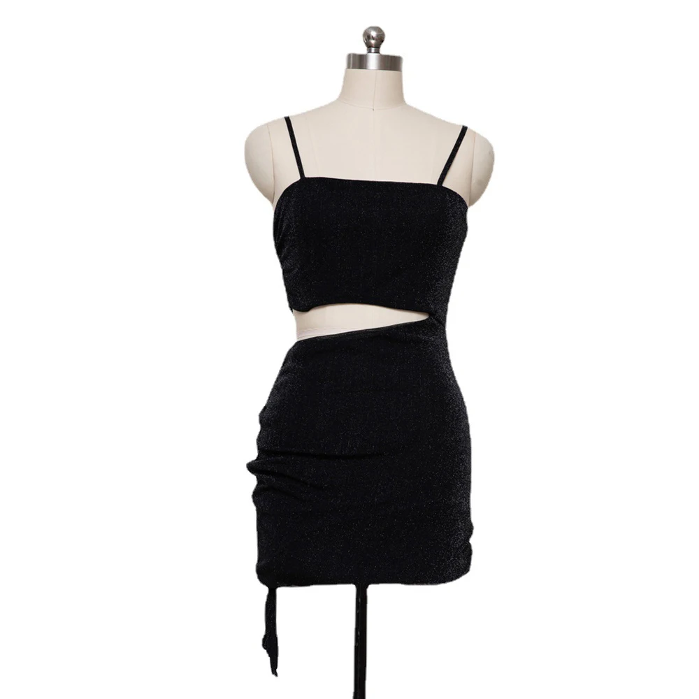 Дешевое Черное женское платье модель 2022 года комплект корсета из двух частей