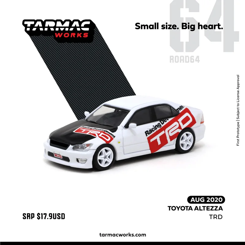 

Tarmac Works TW 1:64 Toyota TRD Biting Shark Altezza Simulation Alloy Car Model Ornament