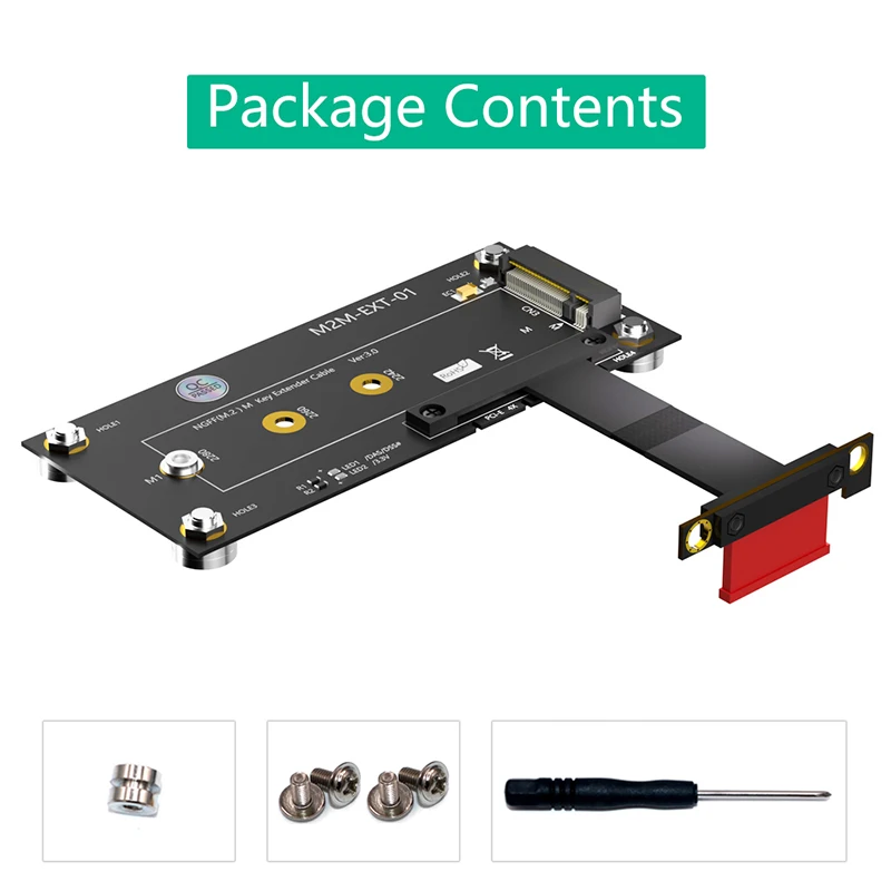 Удлинительный кабель NGFF M.2 NVME M-Key SSD к PCI Express X1 плата расширения с магнитной