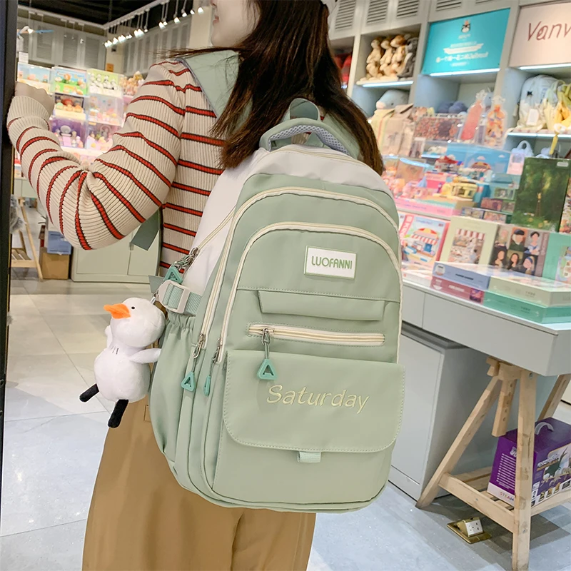 

Fashion Multi-function Student Bookbag Backpack Kawaii Girls Travel Rucksack Women Teens School Bag Cute Black Laptop Mochila