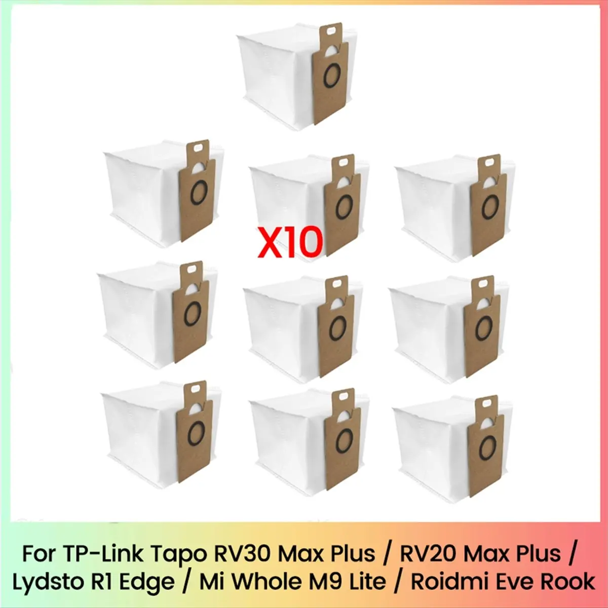 Мешки для сбора пыли DT56 для роботов-пылесосов TP-Link Tapo RV30 Max PlusRV20 Max PlusLydsto R1 EdgeMiWhole M9 LiteRoidmi E (art.: 3920dbd7f7481) - 3920dbd7f7481