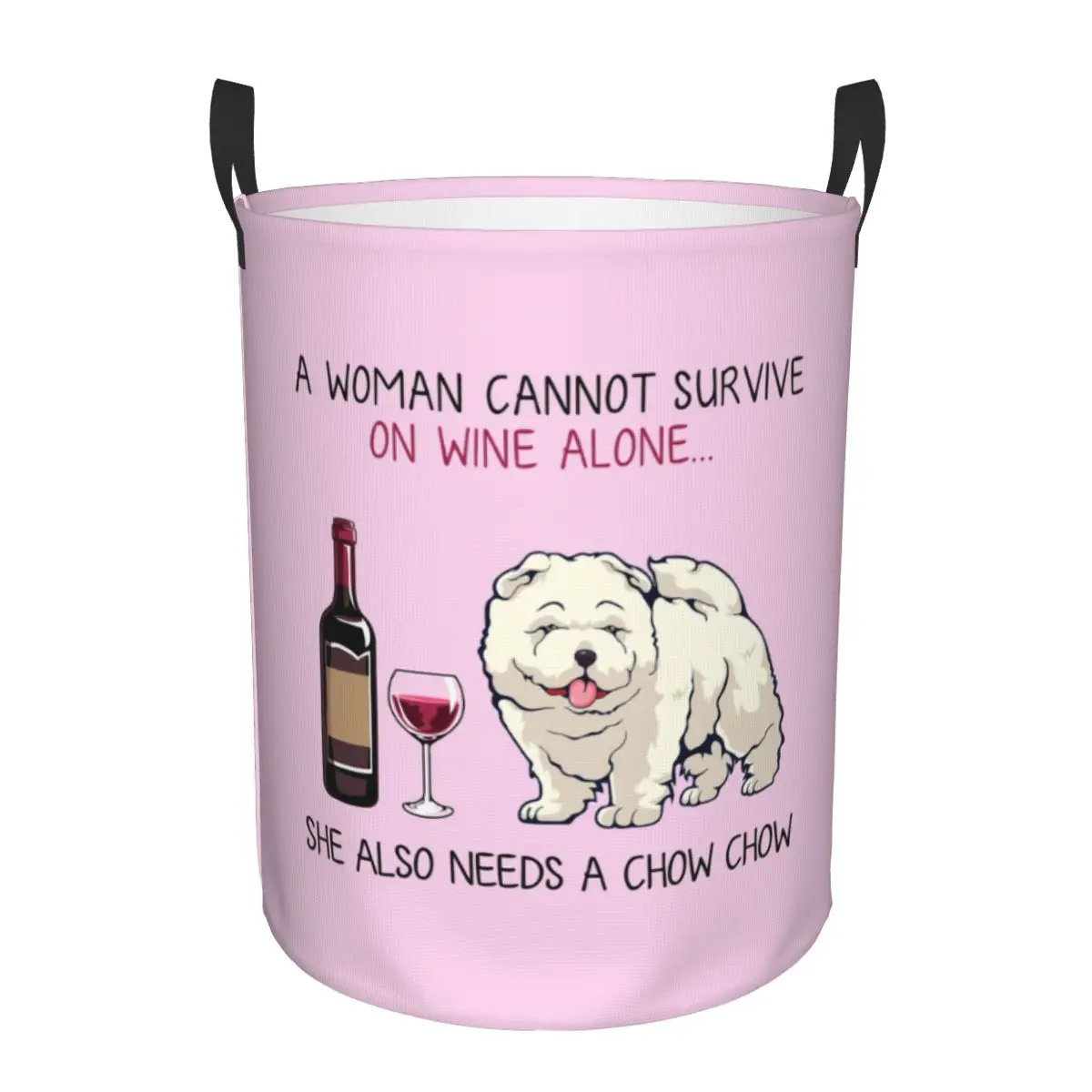 Забавная корзина для белья Chow и вина большая хранения домашних животных щенков