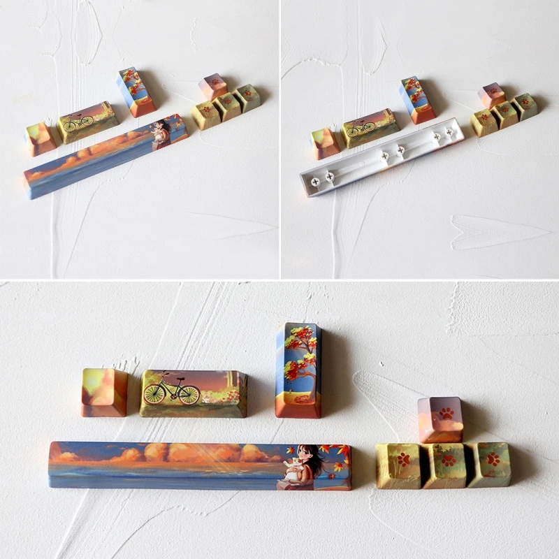 8 клавиш PBT пятисторонняя красящая подставка для клавиатуры OEM профиль 6 25