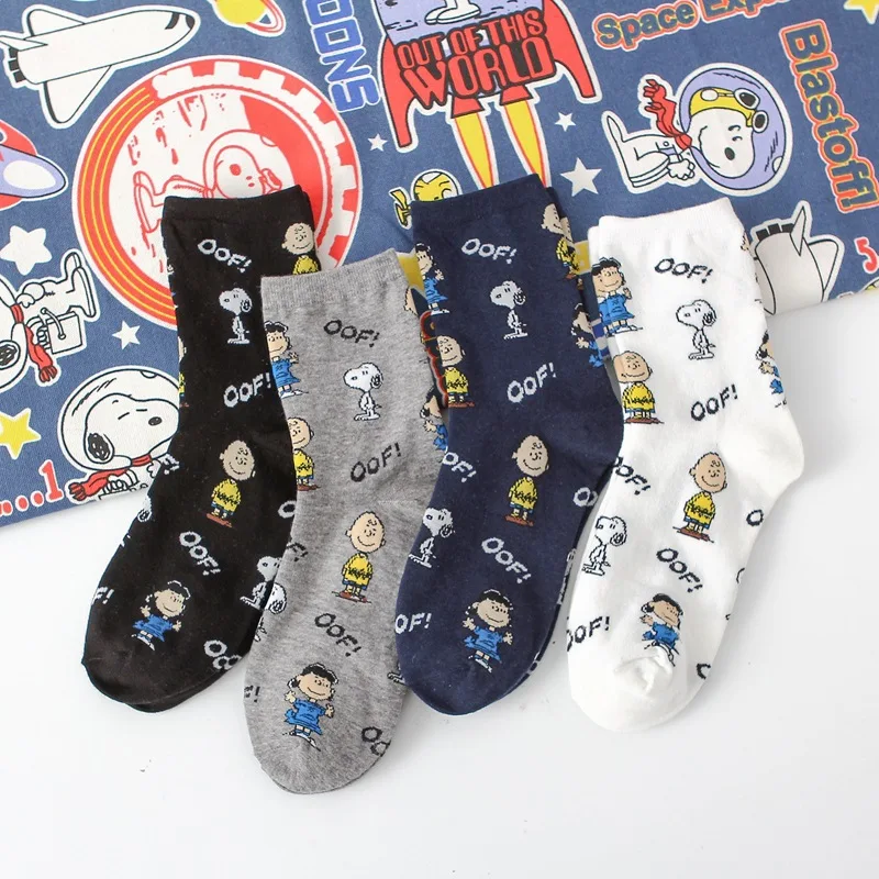 

Kawaii Sanrio Cartoon Cotton Medium Tube Socks Cute Snoops Cotton Socks Soft Comfortable Autumn Winter Creative Birthday Gifts