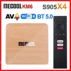 Приставка Смарт-ТВ Mecool KM6 Deluxe ATV, Android 10, Amlogic S905X4, Google Сертифицированный Двойной Wi-Fi 6, 1000 м, 4 ГБ, 64 ГБ, медиаплеер 2G16G