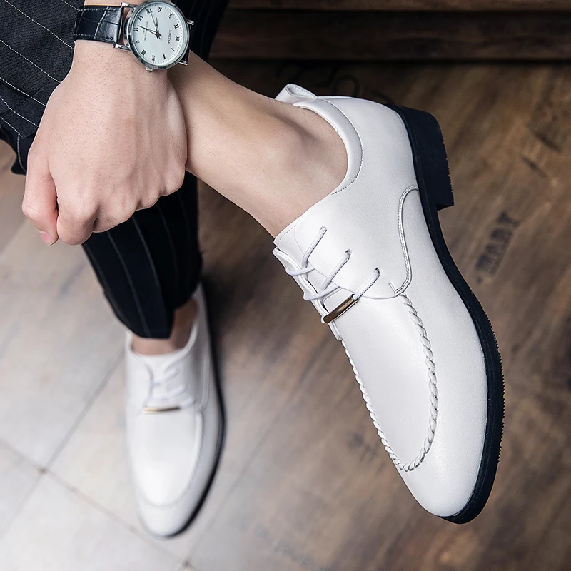 Туфли-оксфорды с острым носком мягкая обувь удобные Формальные Свадебные