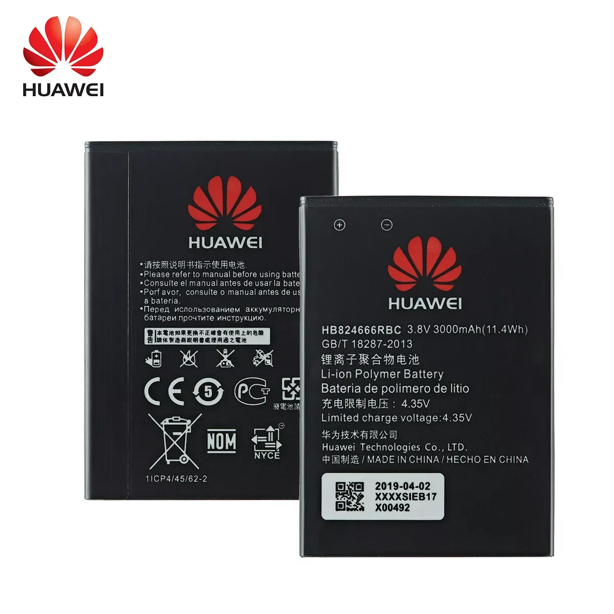 

100% Orginal HB824666RBC Battery 3000mAh For Huawei Huawei E5577 E5577Bs-937 Mobile phone HB824666RBC