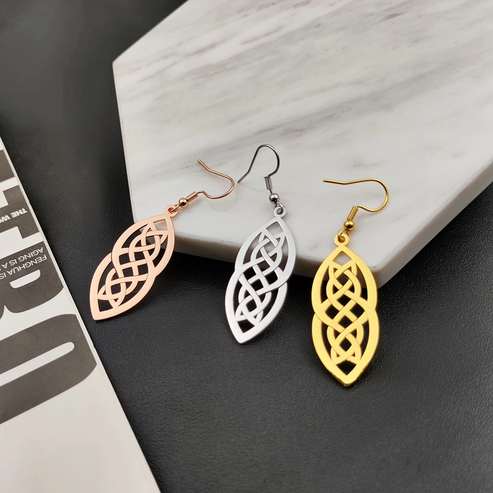 

Viking Irish Celtics Knot Earrings for Women Simple Fashion Jewelry Magic Wicca Pendientes Dangle Earrings 2023 Wholesale