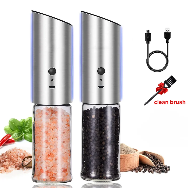 

BEEMAN Electric upgrade Grinder USB Rechargeable Salt,Pepper Shaker Automatic Spice Mill with Adjustable Coarseness