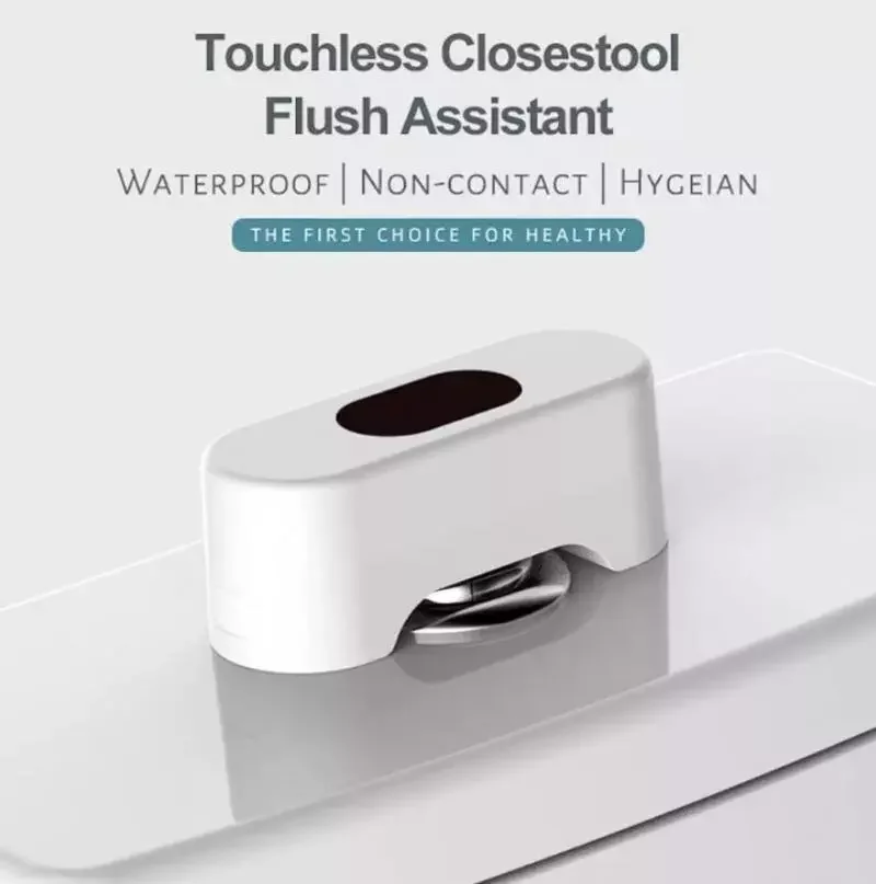 

NEW2022 Touchless Infrared Induction Automatic Flushing Toilet Push Button Smart Sensor Closestool Presser Cleaning Bathroom Acc