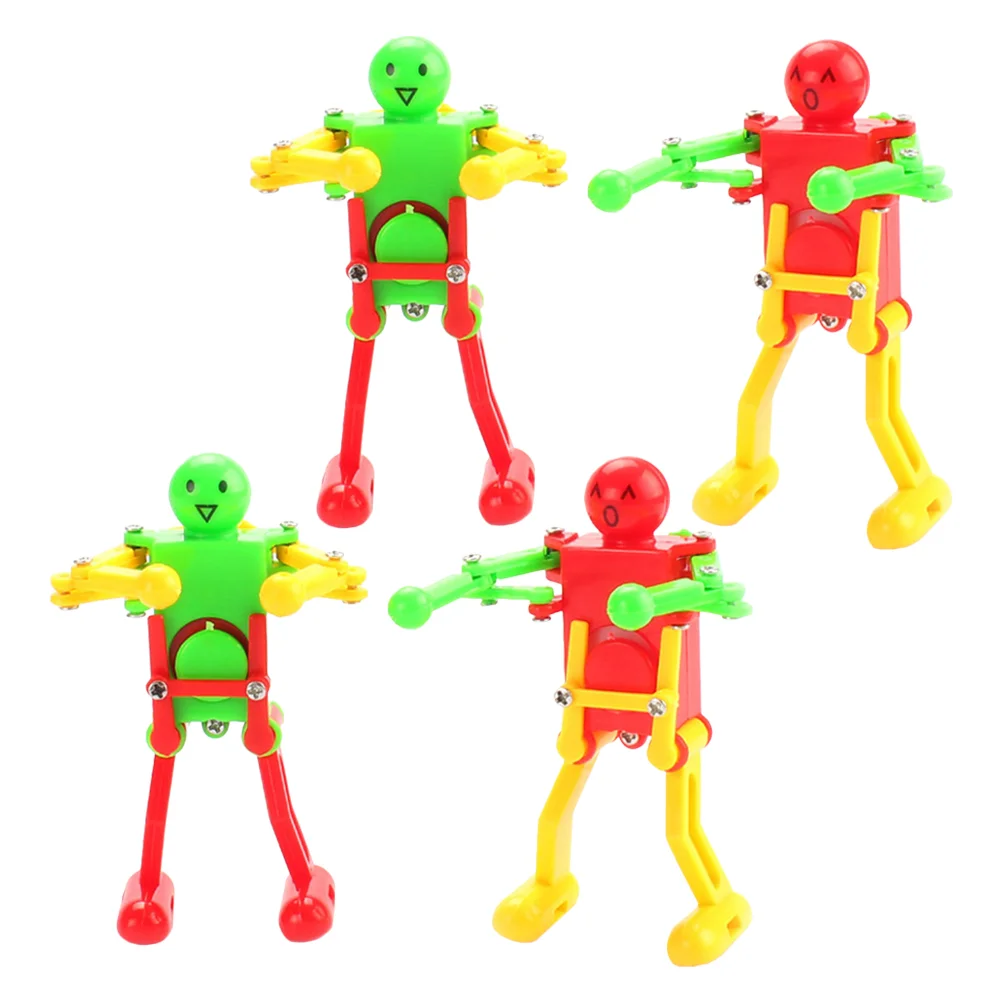 

4pcs Robot Toys Dancing Walking Robots Wind Toys for Kids Clockwork Robots