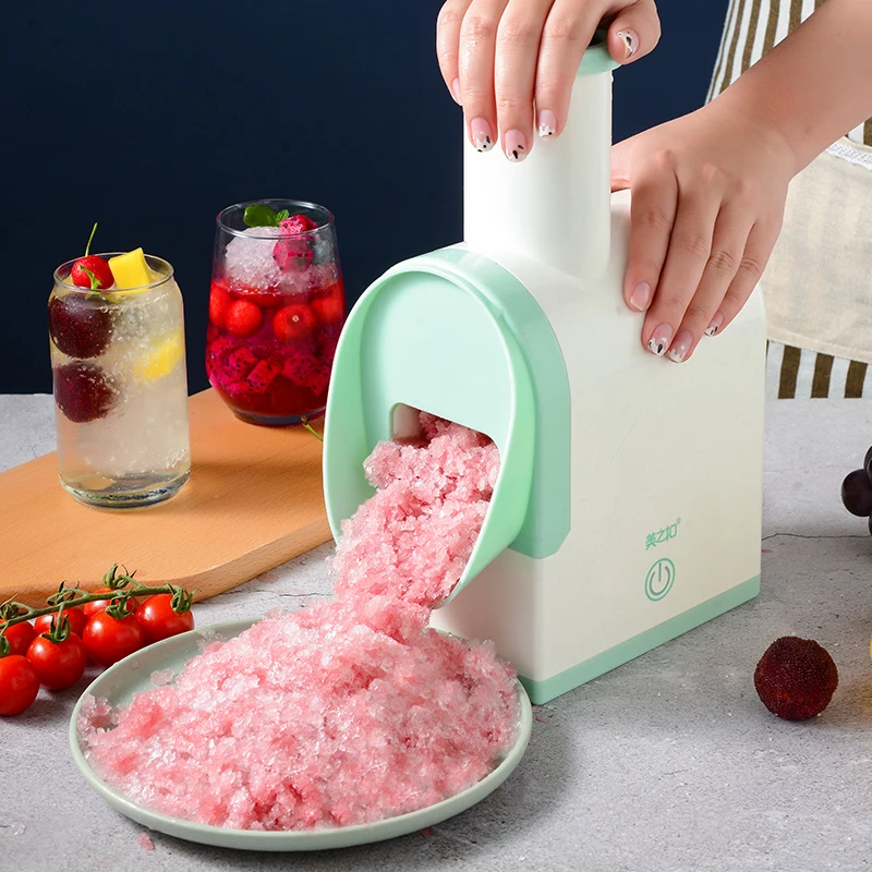 Wireless Electric Ice Shaver USB Charging Ice Crusher Portable Ice Slush Maker Home Snow Cone Smoothie Ice Block Making Machine