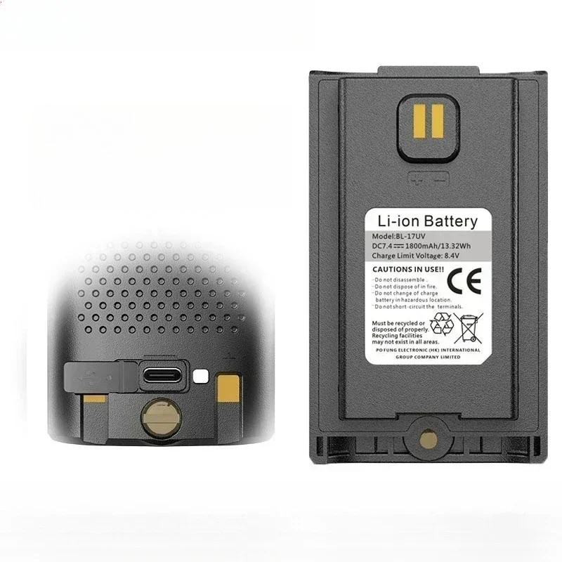 [BL-UV17] для Baofeng UV-17 Pro BL-17UV UV-17L UV-17 PlusV1 V2 UV-17 Max Перезаряжаемый литий-ионный аккумулятор 7.4В 1800мАч 13.32Втч (art.: 3920dcfe0da74) - 3920dcfe0da74