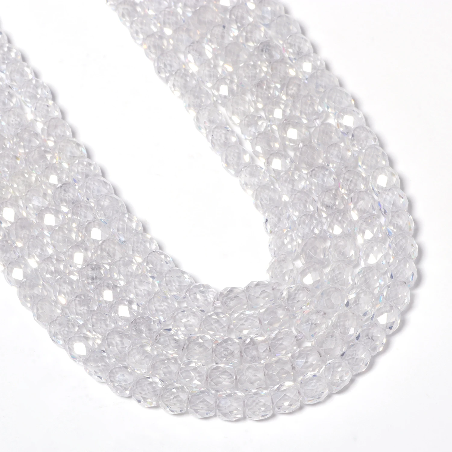 Бусины из циркония с натуральным камнем 4x3 5 мм