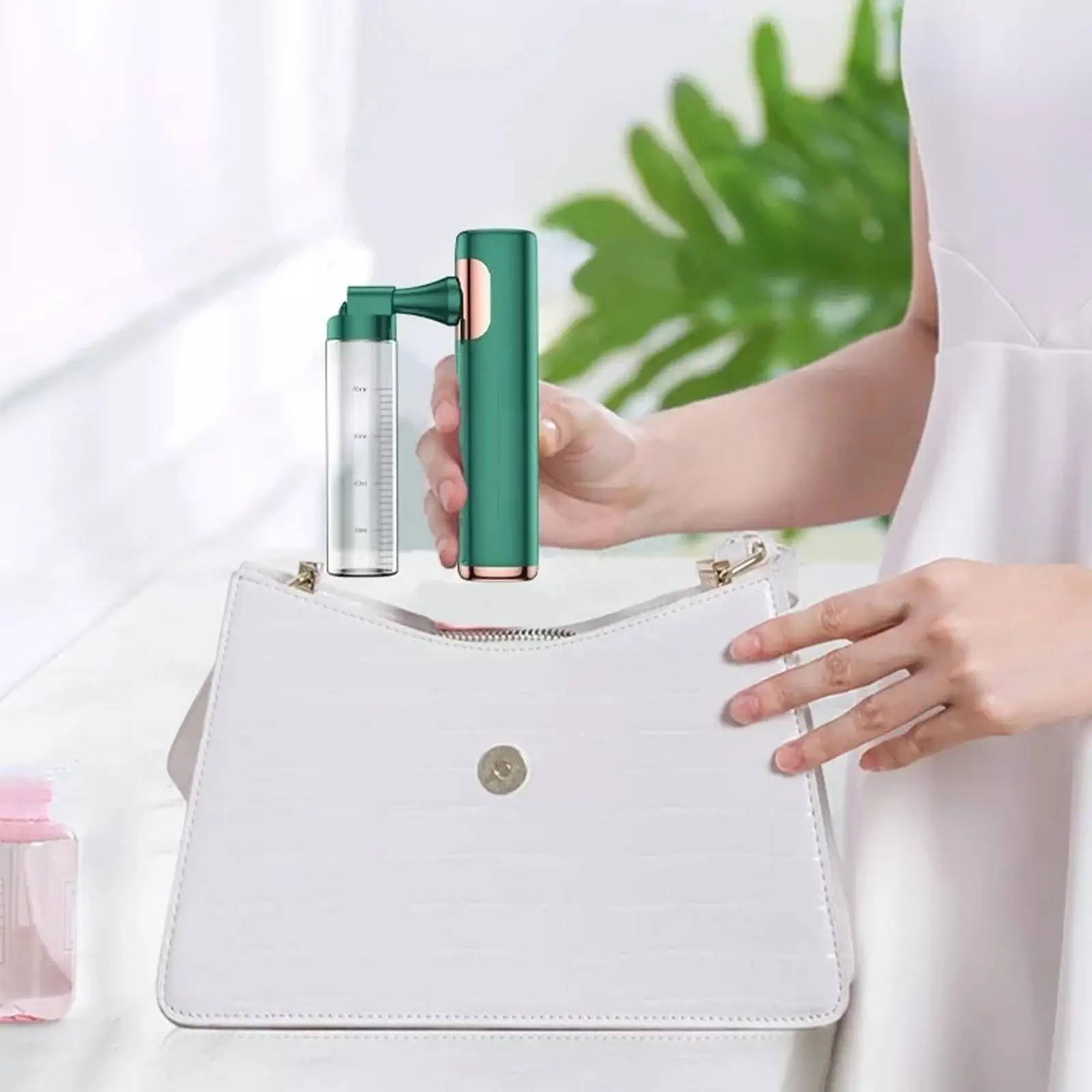 

Moisturizing Oxygen Injection Tool Portable Mist Atomizer Machine Humidifier Beauty Care Tool Usb Charge Female L6e6