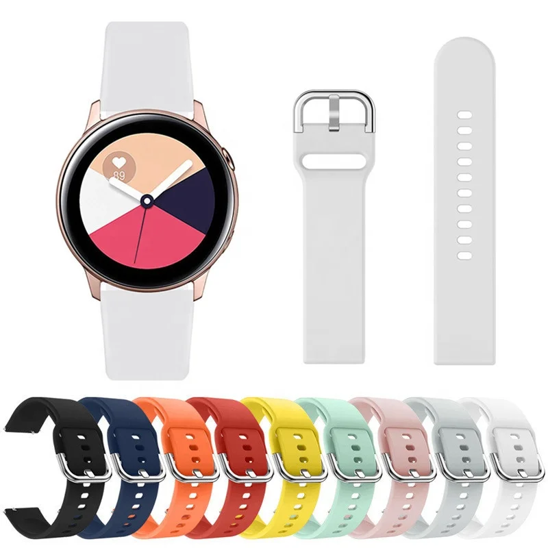 

For Smart Watch Band 22mm 20mm Silicone Strap For Samsung Galaxy Watch 4 Active 2 Rubber Strap for Huawei Watch GT2 Pro