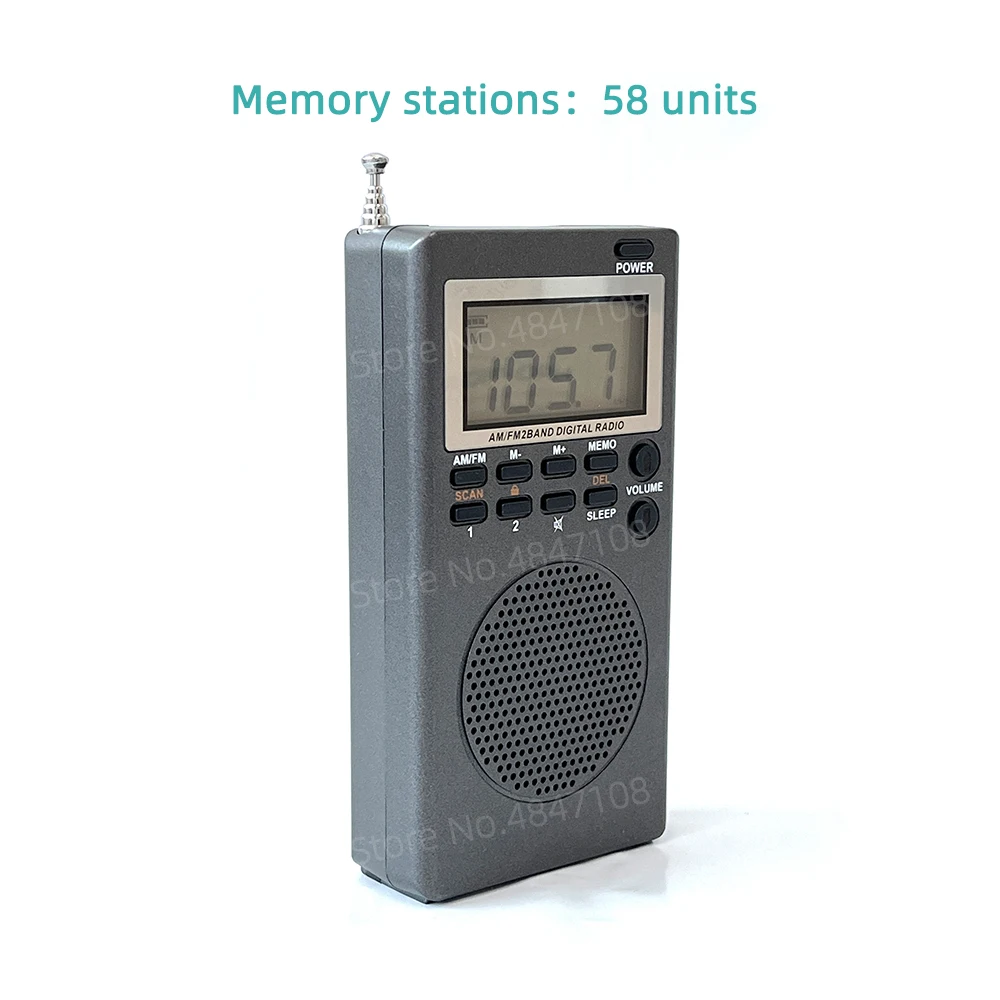 Портативный FM/AM-радио мини-карманный FM AM цифровой приемник 1 8-дюймовый ЖК-экран