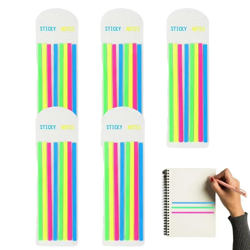 

Highlighter Strips Highlight Sticky Note Strips Pastel Page Markers Sticky Book Tabs For Annotating Books Pack Of 5