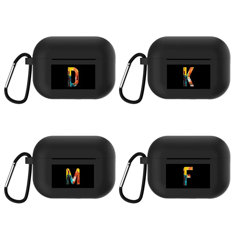 

Силиконовый чехол с цветными буквами для Apple Airpods 1 или 2, противоударный чехол для наушников Apple AirPods 3 Pro, защитный чехол для AirPods Pro2