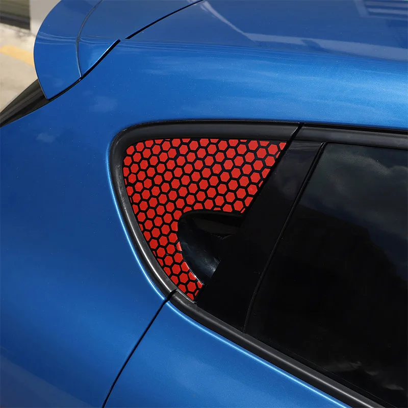 Для SEAT Leon MK2 2008-2012 ПВХ черные наклейки на окна заднего четверти сотовый дизайн