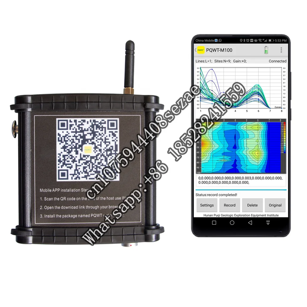 

PQWT-M100 Mobile Phone Underground Water Detector High Accuracy Locator