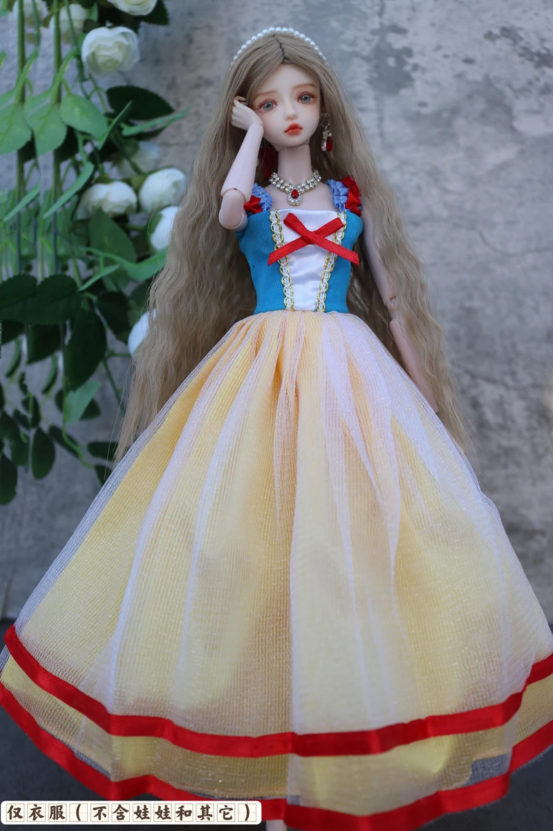 Snow white princess dress / evening gown 30cm doll clothing 