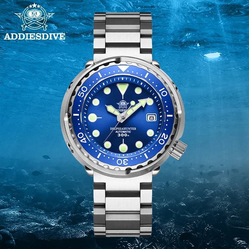 

Addies Dive NH35 Automatic Watch Man Sapphire crystal Ceramic Bezel 30bar Diving Men's sports WatchesTuna Luxury Diver Watch