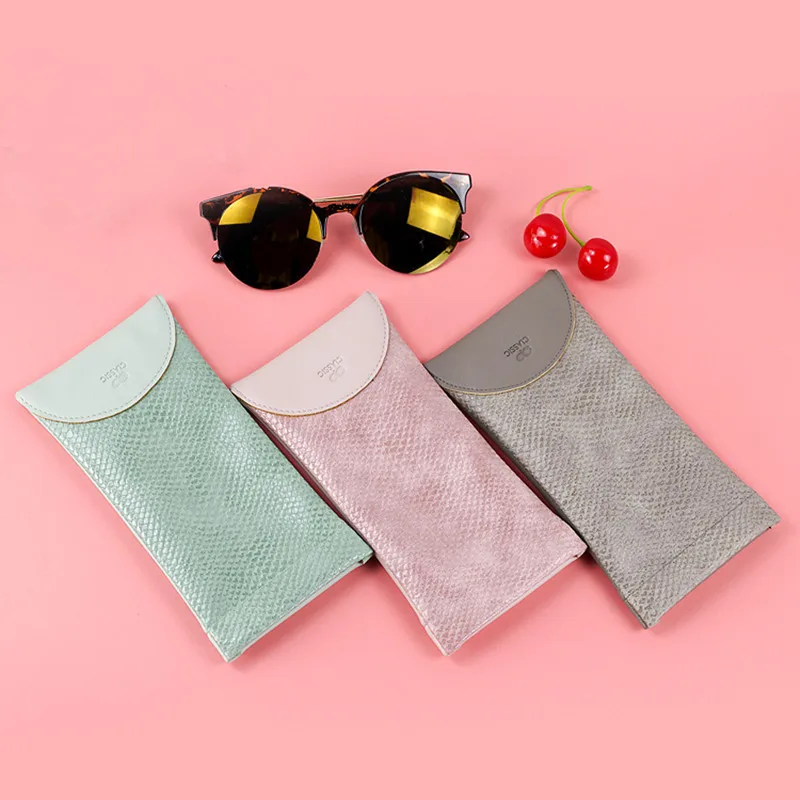 

PU glasses Case Sunglasses Pouch Bag Mobile Phone Wallet Storage Case Solid Color Nearsighted Glasses Case Eyewear Bags