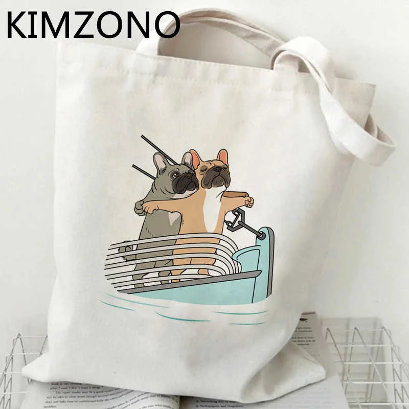 

Сумка для покупок в виде французского бульдога, Экологичная сумка для покупок, сумки, многоразовые складные сумки-шопперы