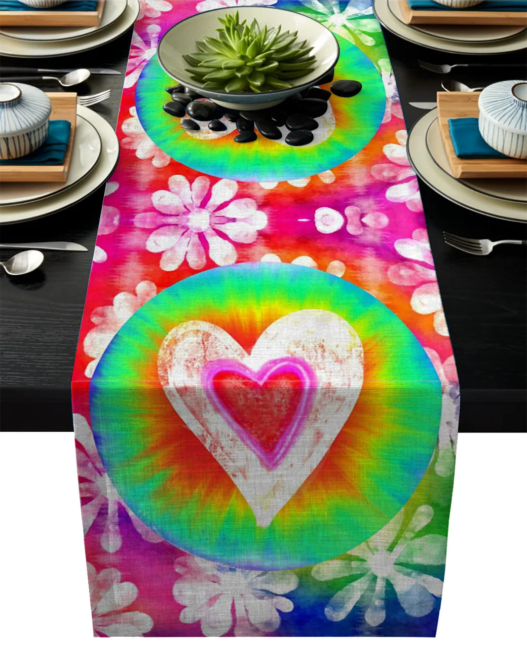 

1 шт. варенка с узором «любящее сердце» Цвет современные скатерти для Свадебная вечеринка Chirstmas Покрытие Стола Hotel дома украшение стола